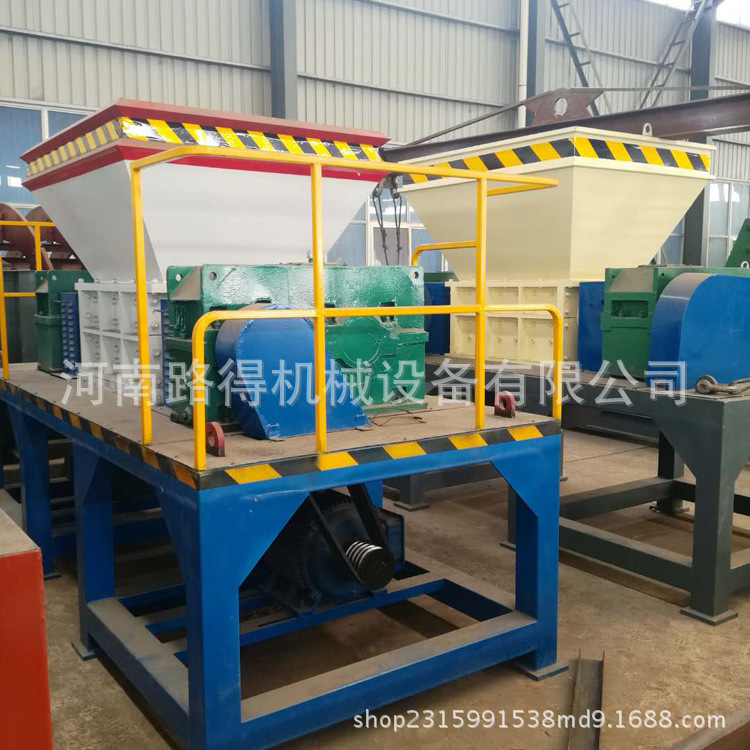 金属破碎机轻薄料废钢家电材铝铁汽车外壳彩钢瓦粉碎机双轴撕碎机示例图10