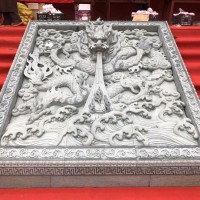 石雕龙堵石#龙阶石#御道浮雕