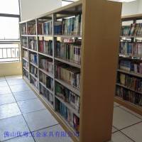 广州图书馆钢木书架木护板书架组装档案室书架2层书梯三层书车