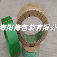 绿色塑钢带 1608塑料捆扎带 石材木材砖厂专用塑钢带批发