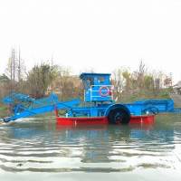 万英保洁船 CS0607 河道公园水草水花生自动清理打捞收集