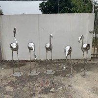 不锈钢仙鹤  园林景观