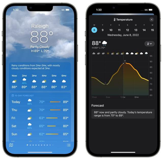 苹果iOS 16全新天气App体验（ios14.7天气）
