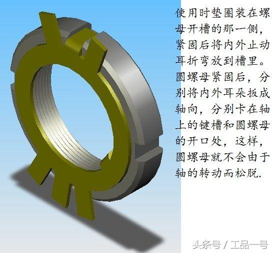 圆螺母和圆螺母用止动垫圈安装图解