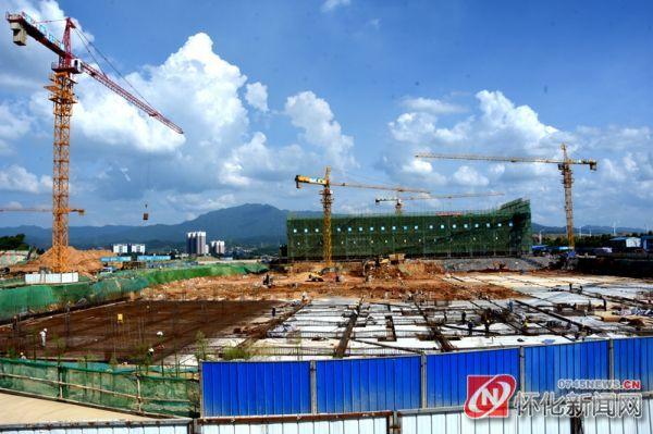 怀化义乌中国小商品城项目进展顺利 小商品市场馆部分主体结构已经封顶