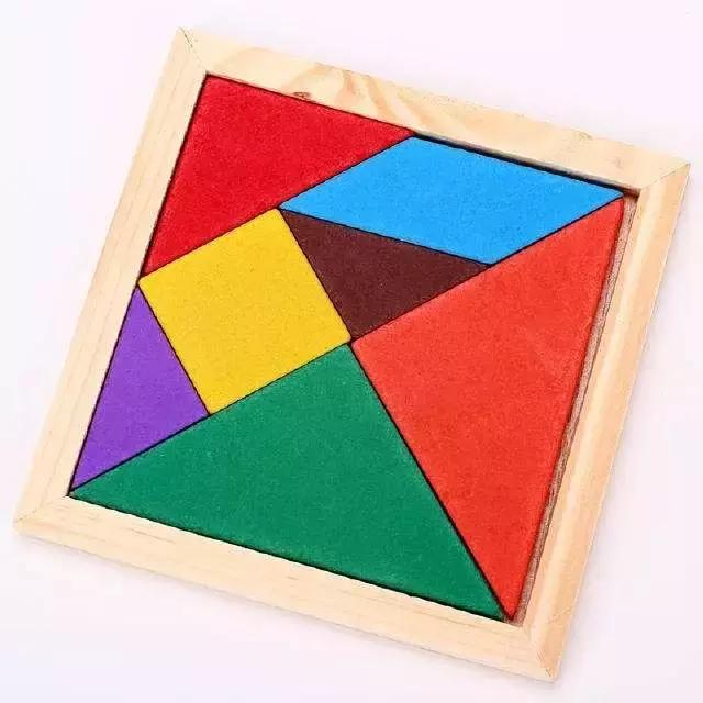 七巧板拼长方形_媛媛妈讲数学：一年级下用七巧板一分钟内拼出四种图形的诀窍（用七巧板按照下面图形拼一拼）