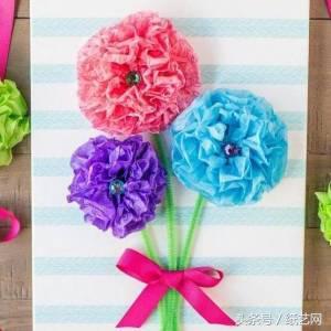 儿童手工纸艺花母亲节礼物制作教程（母亲节自制小礼物手工花）