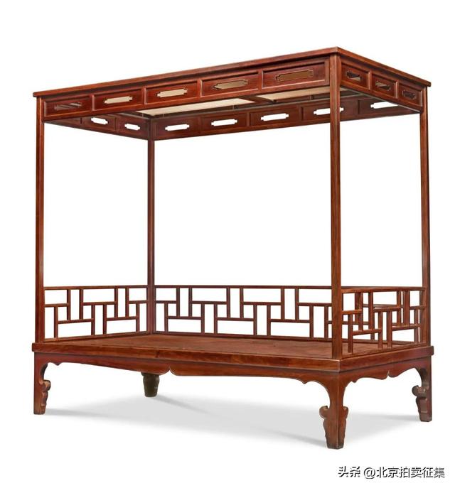 嘉德香港十周年庆典拍卖：明代黄花梨家具 四柱架子床鉴赏（嘉德拍卖黄花梨交椅）