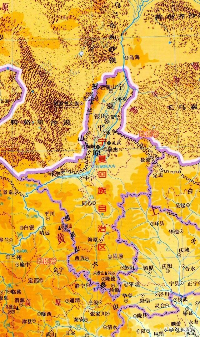 7张地形图，快速了解宁夏首府银川市（银川地势图）
