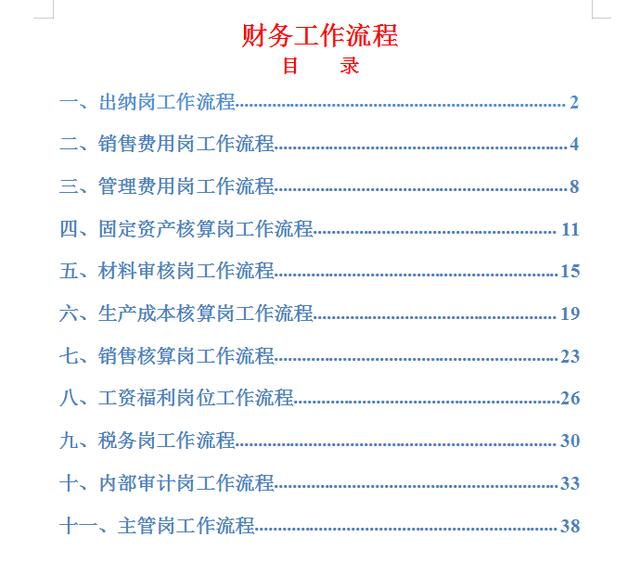 财务人员速看：财务工作流程，附会计工作各岗位工作职责一览表（财务会计岗位职责及工作流程）