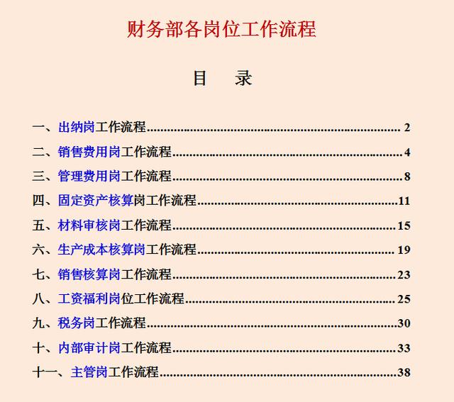 财务部各岗位工作流程，从基础岗位到管理层，流程清晰内容详细（财务经理岗位工作流程）