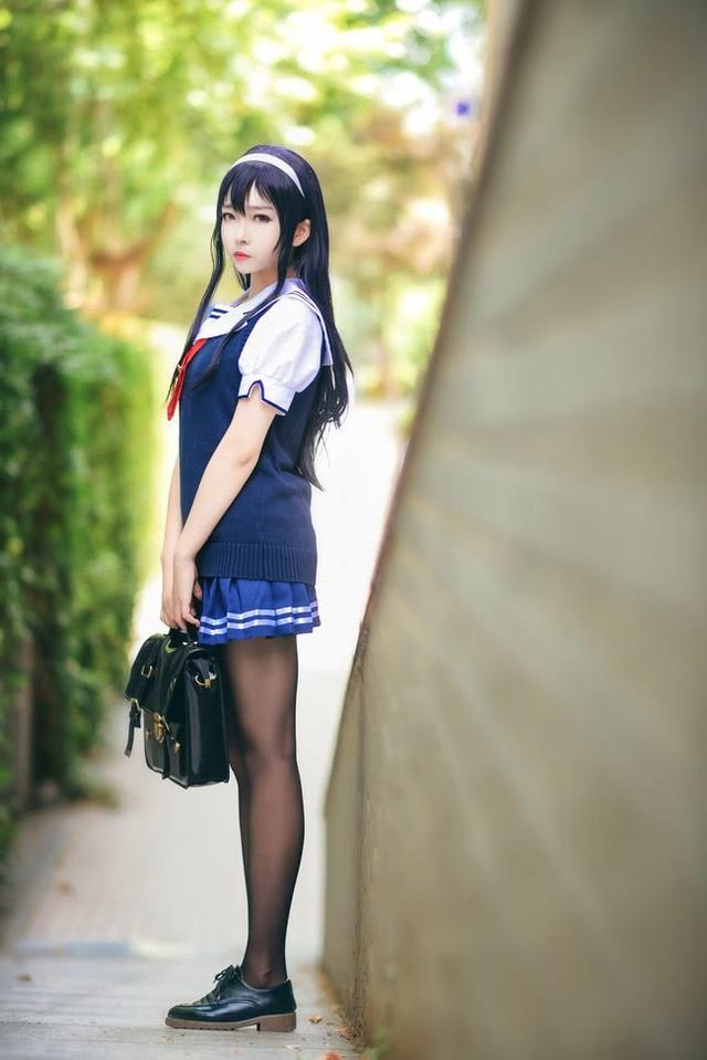 Cos美图：路人女主，霞之丘诗羽JK学姐！熟女魅力不可抵挡！