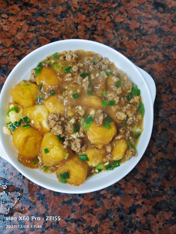 肉沫焖日本豆腐这样做也太好吃了，每天下饭都靠它（日本豆腐炖肉沫）