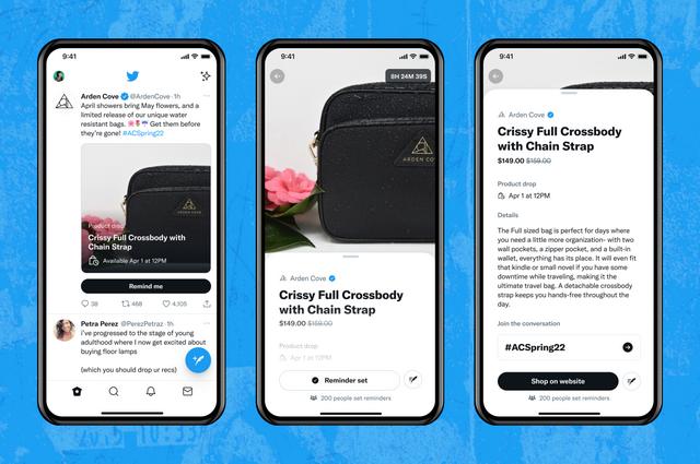 Twitter的最新功能让商家预告即将推出的产品 提醒顾客去购物（twitter卖东西）