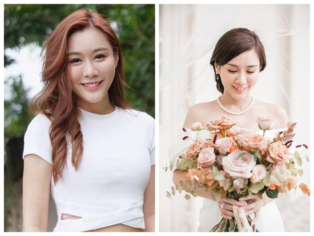 TVB女星陈诗欣出嫁，戴12只大金镯尽显贵气，百亿富三代做伴郎