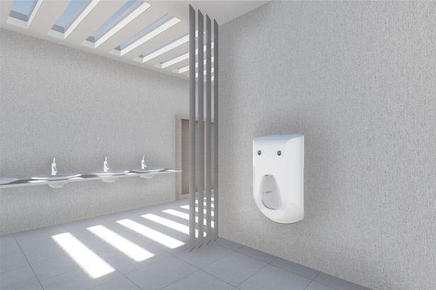 Urinary 2.0智能小便池，具备自动清洗、吹干功能