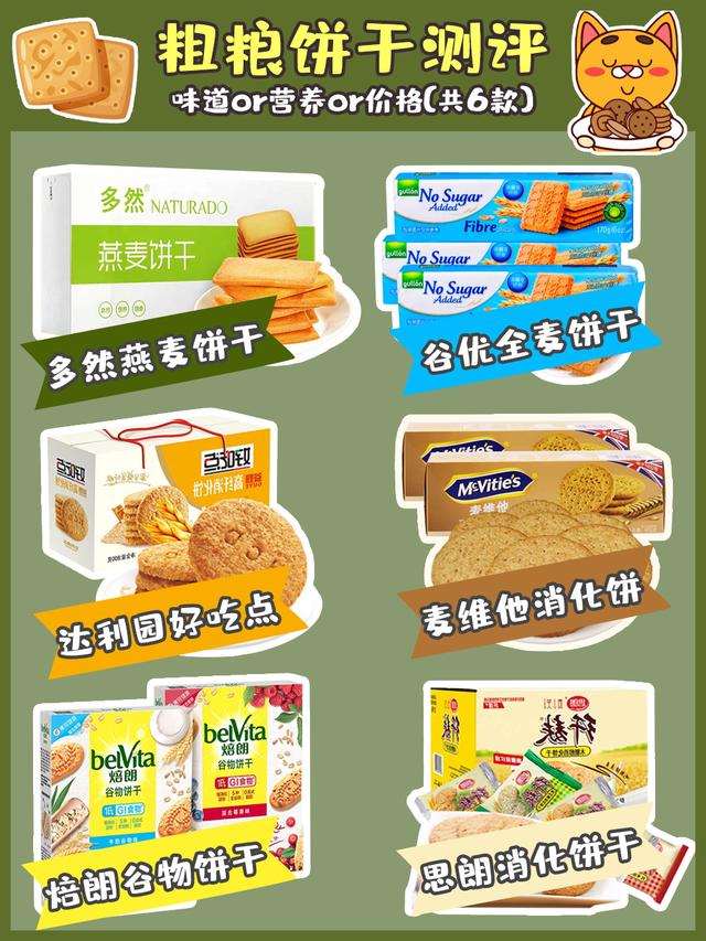 低卡饼干，一口气测评了6款，粗粮饼干需正确看待（粗粮饼干和普通饼干的区别）