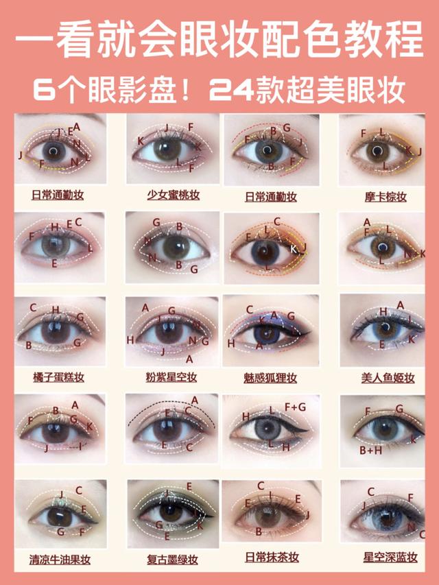完美日记12色眼影盘眼妆教程！新手看了必会（完美日记眼影盘颜色）