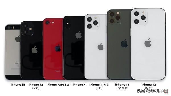 iPhone 12机身尺寸大对比 竟然比iPhone SE还要小？（iphone 12屏幕尺寸大小对比）